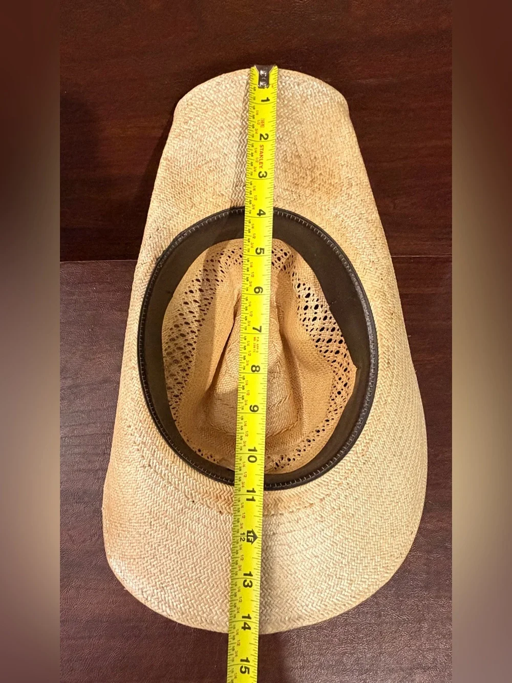 Stetson Vintage Set of 2 Brown Straw Western Hat with Chin Cord Cowboy Unisex
